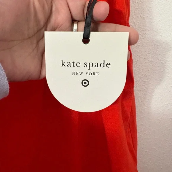 Kate Spade X Target Scalloped Mini Shift Dress Red Sleeveless New Size Large - Picture 10 of 10